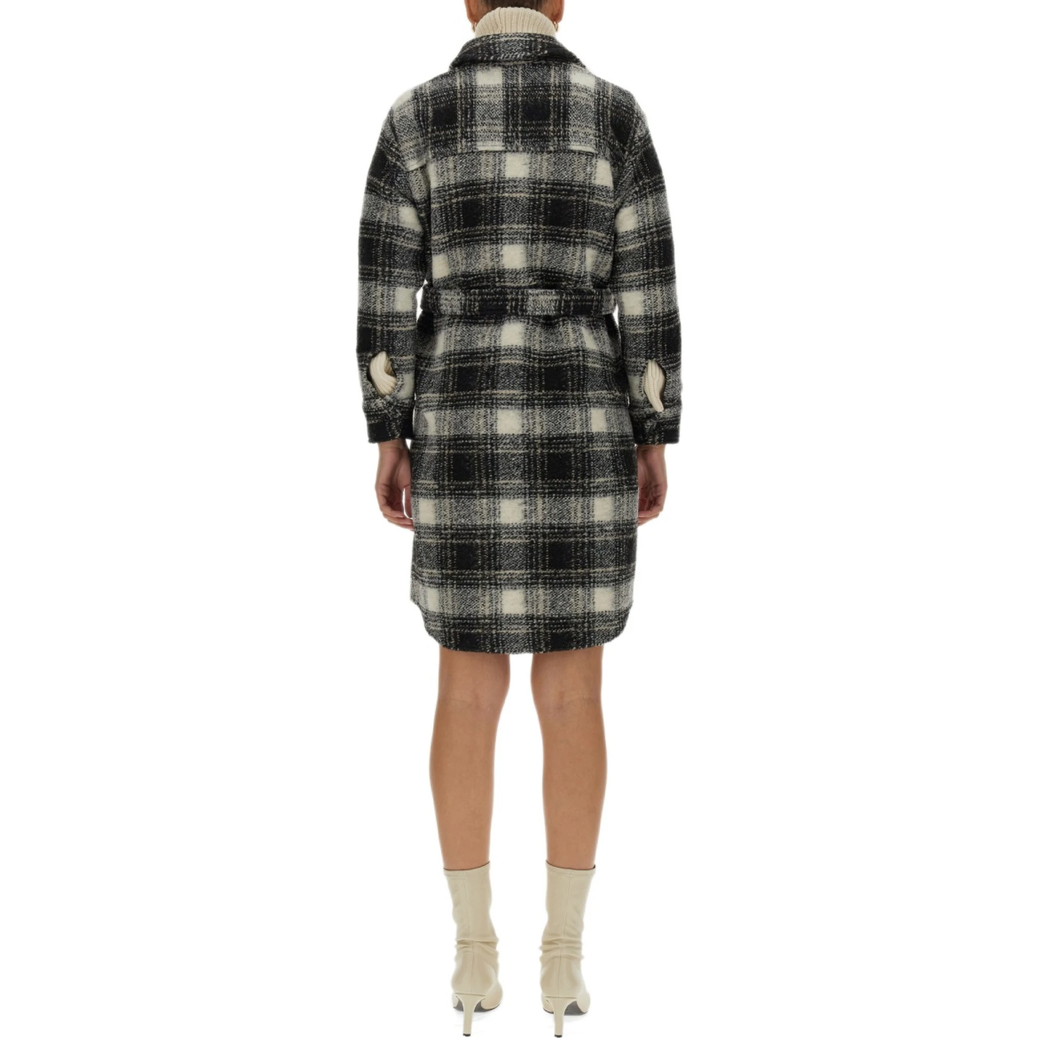 CHECK PRINT COAT