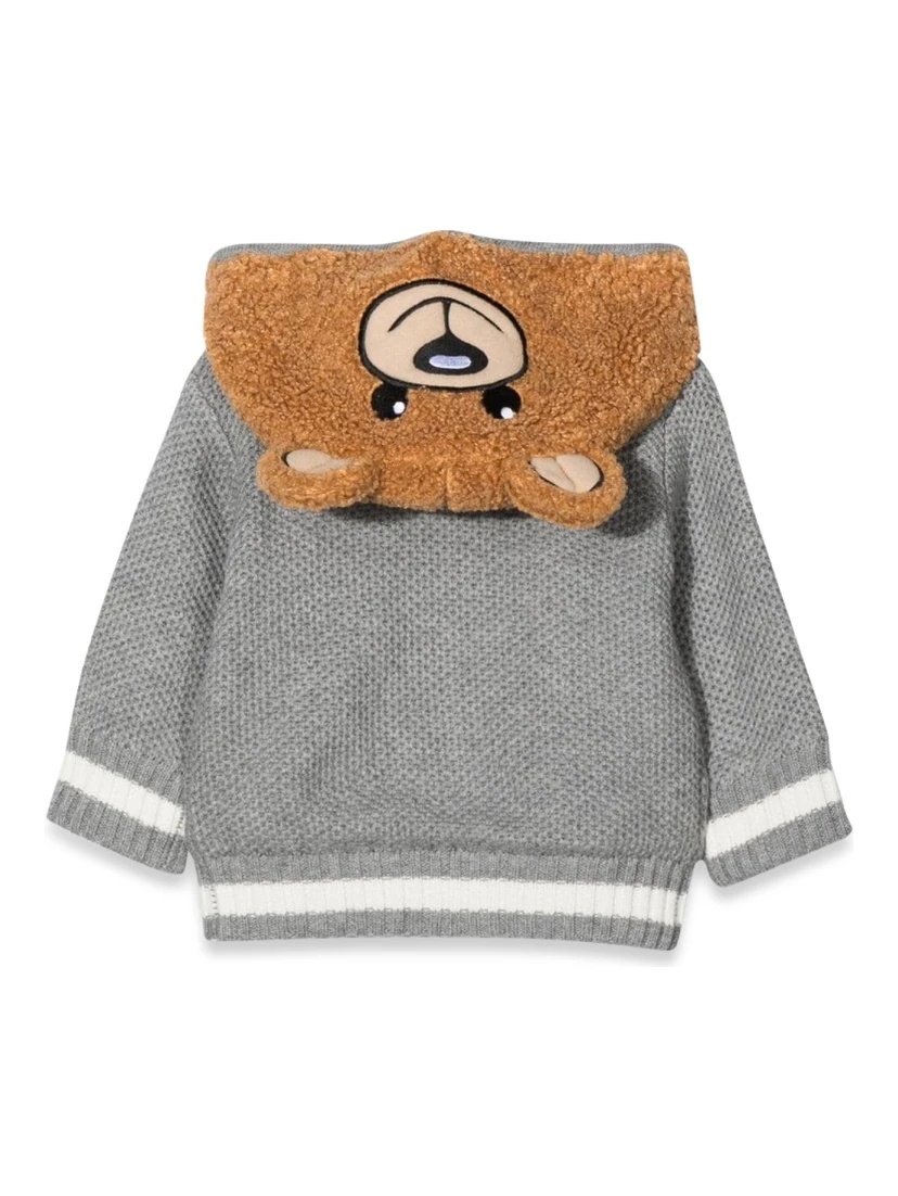 TEDDY BEAR HOODED CARDIGAN
