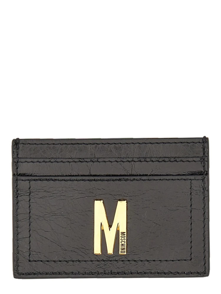 CARD HOLDER WITH GOLD PLAQUE
