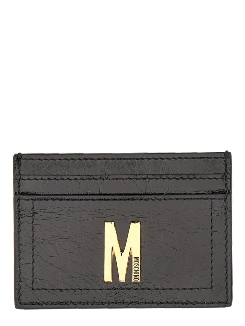 CARD HOLDER WITH GOLD PLAQUE