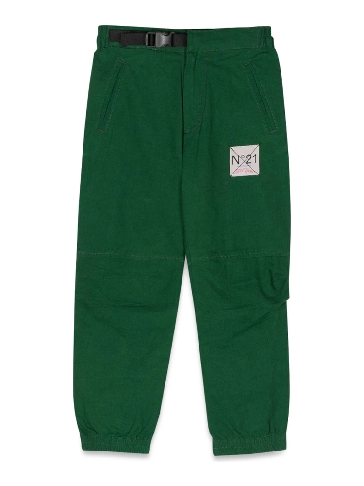 PANTS WITH LOGO PATCH