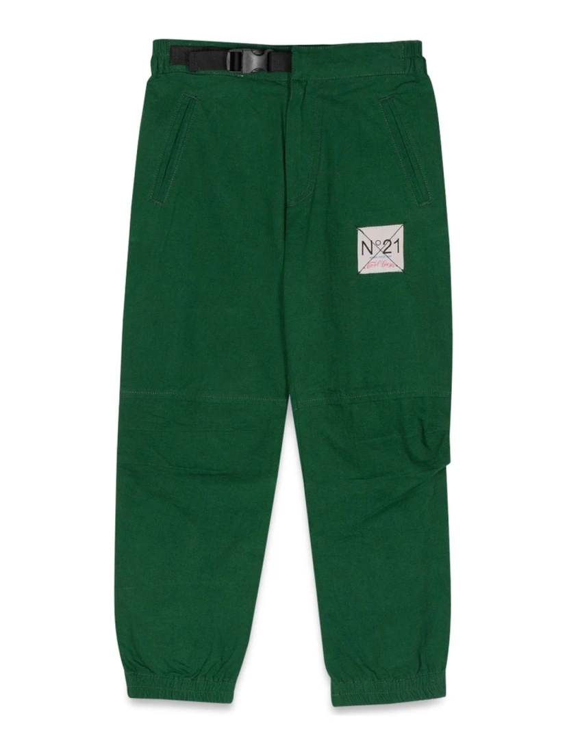 PANTS WITH LOGO PATCH