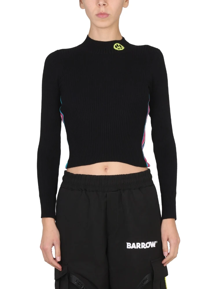TOP WITH LOGO AND COLORED BANDS