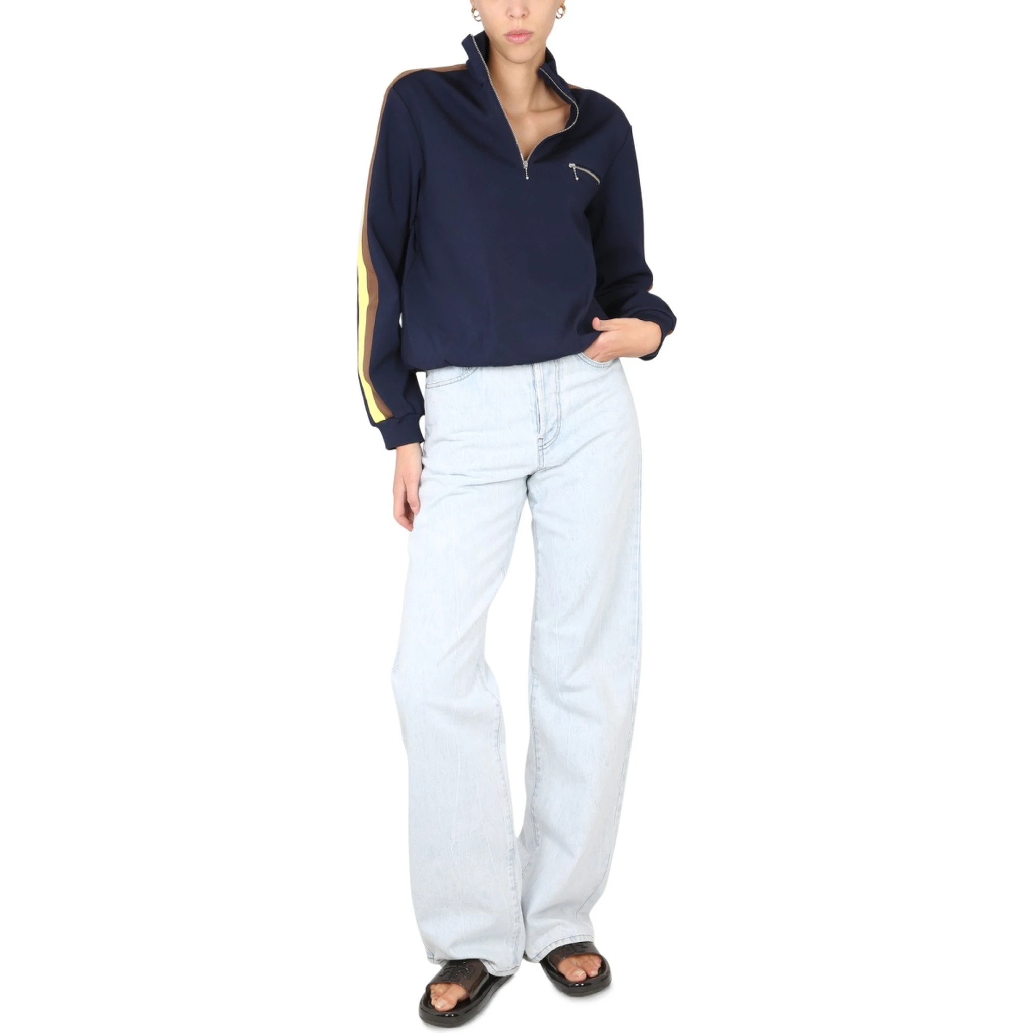 SWEATSHIRT WITH FRONT ZIPPER