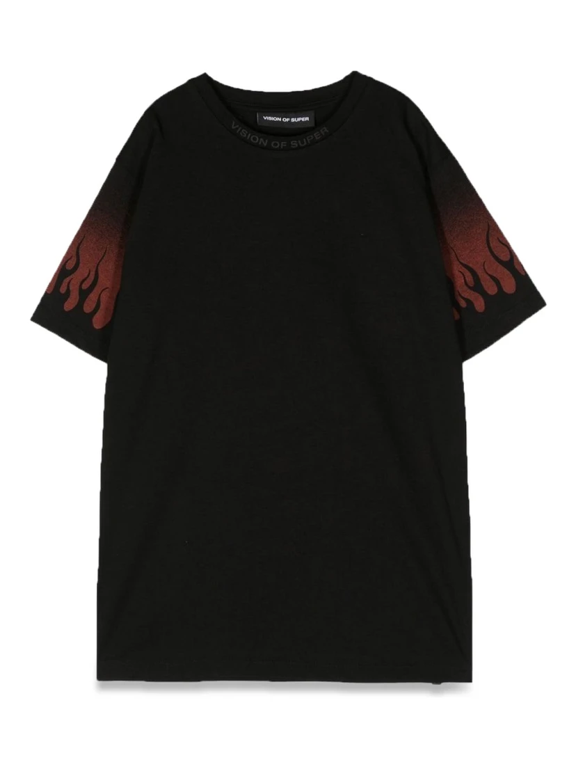 NEGATIVE RED FLAMES M/C T-SHIRT