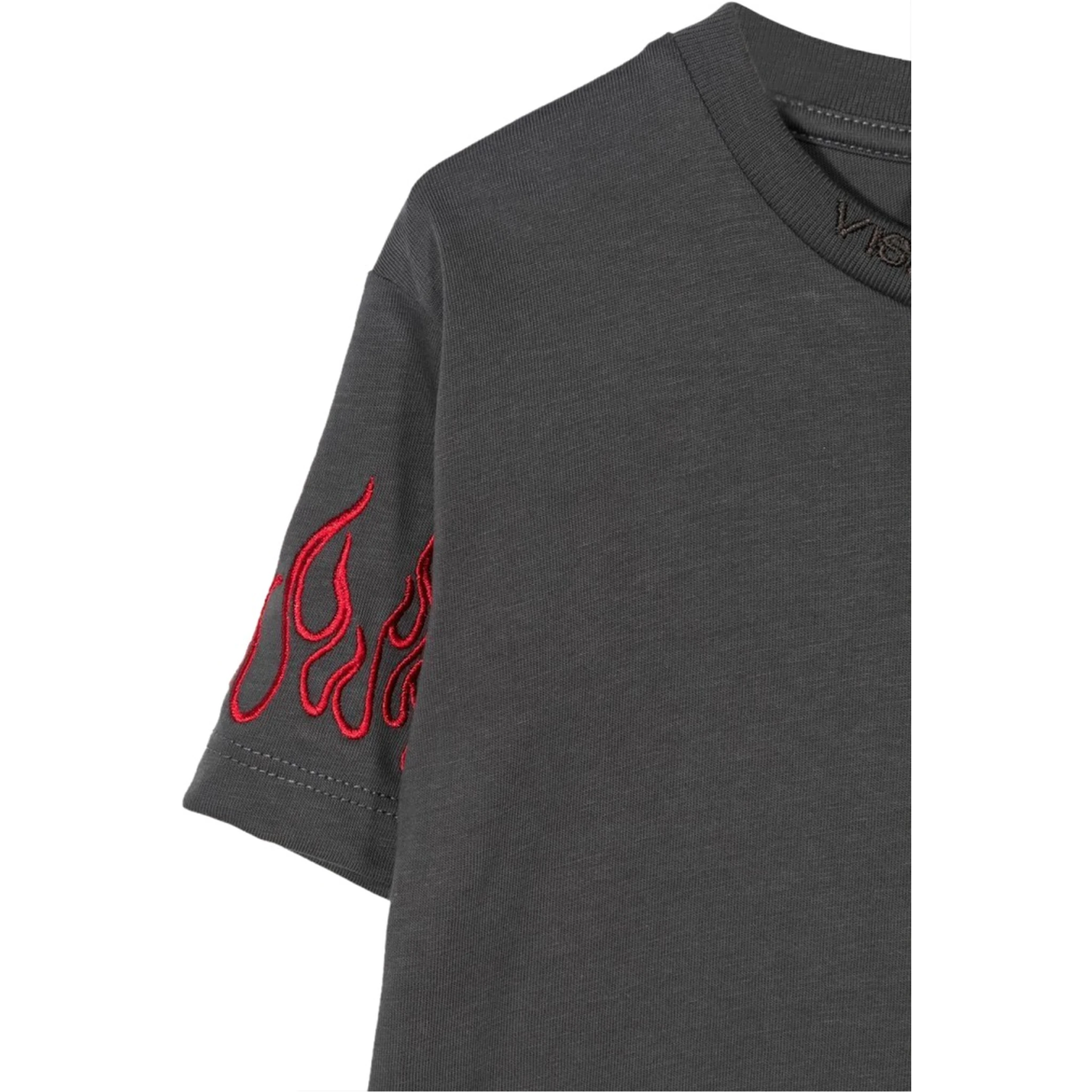 M/C EMBROIDERY RED FLAMES