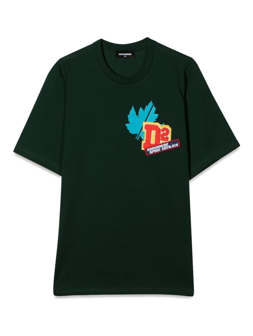 T-SHIRT WITH FRONT APPLIED PATCH