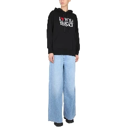 SWEATSHIRT WITH I LOVE YOU LOGO