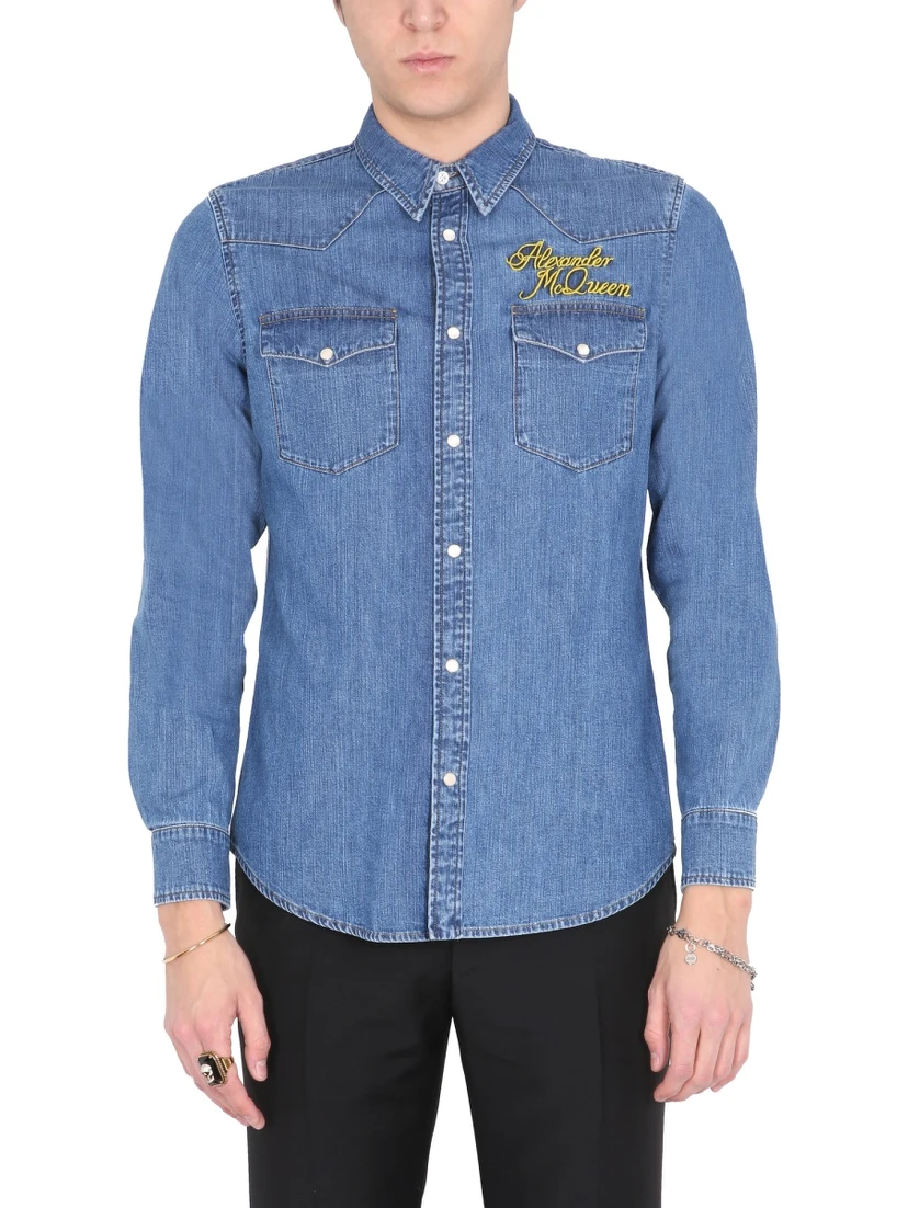 SHIRT WITH EMBROIDERED LOGO