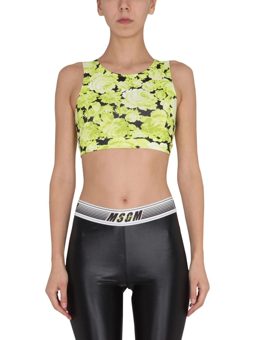 FLORAL PRINT CROPPED TOP