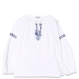 WHITE/BLUE M/LONG SHIRT