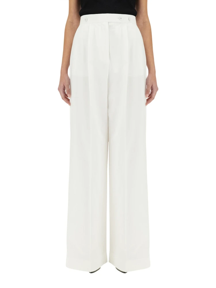 COTTON PLEATED PANTS