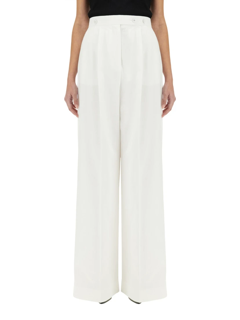 COTTON PLEATED PANTS