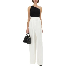 COTTON PLEATED PANTS