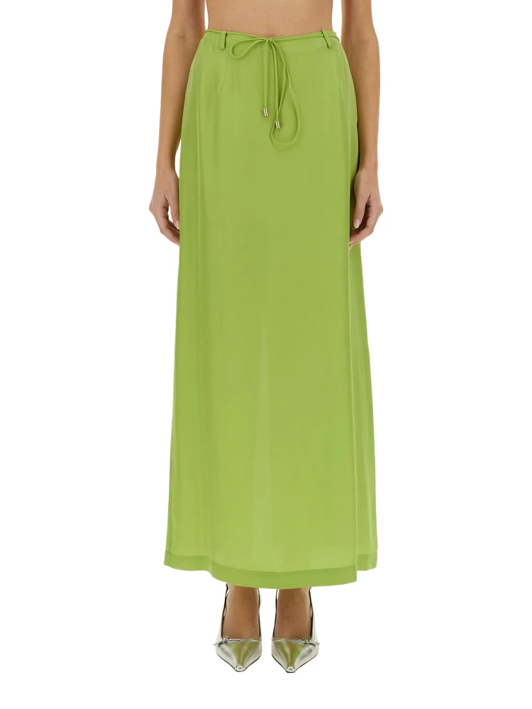 LONG SILK SKIRT