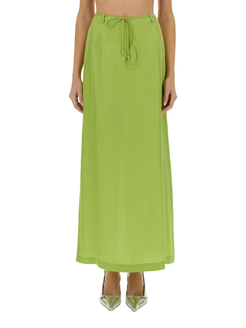 LONG SILK SKIRT