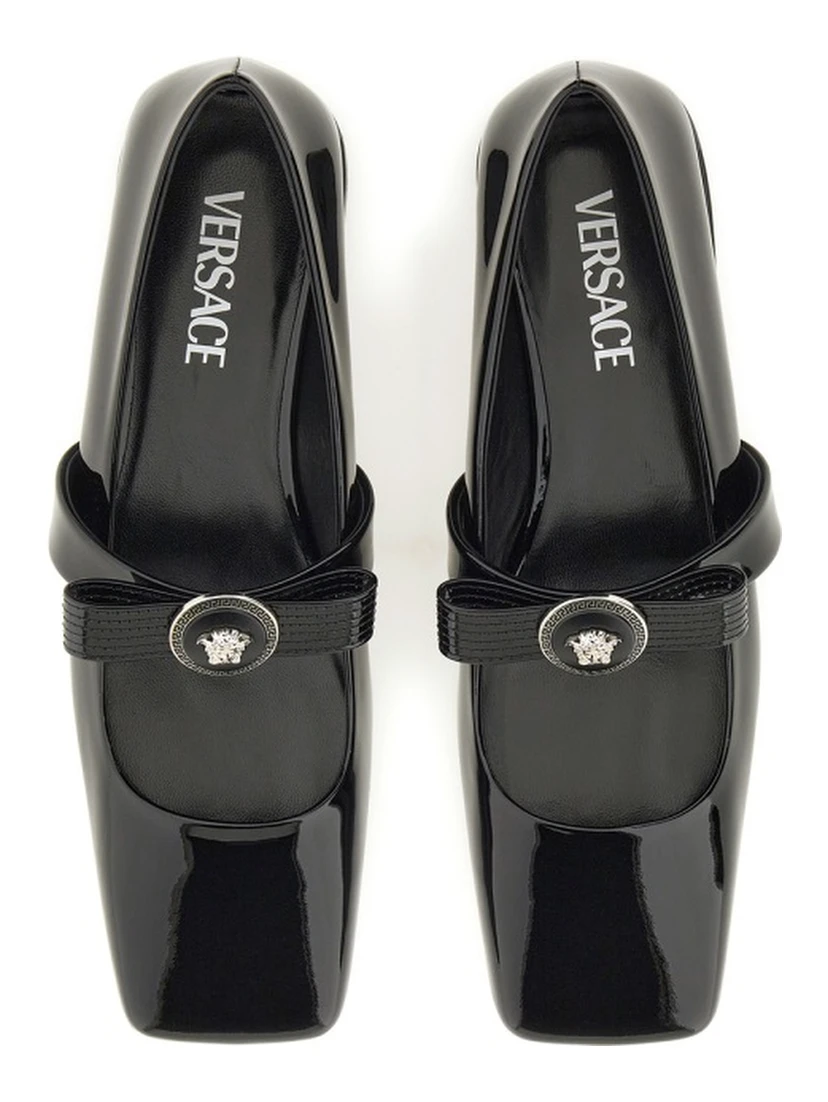 PATENT LEATHER BALLERINA "GIANNI RIBBON"