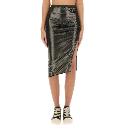 DRAPED MIDI SKIRT