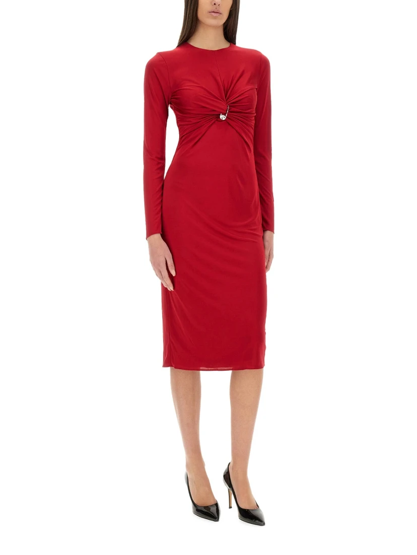 "SAFETY PIN" MIDI DRESS