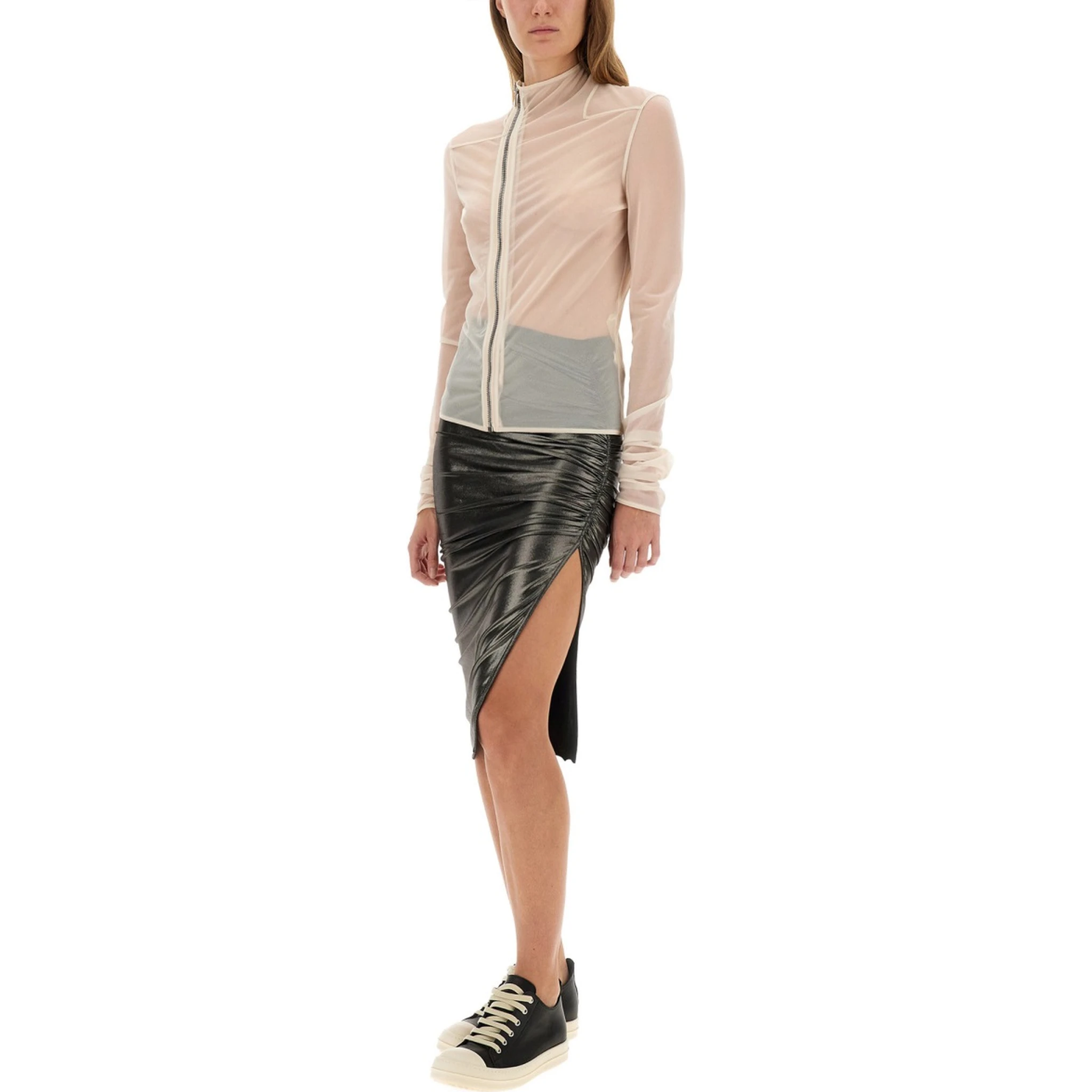 DRAPED MIDI SKIRT