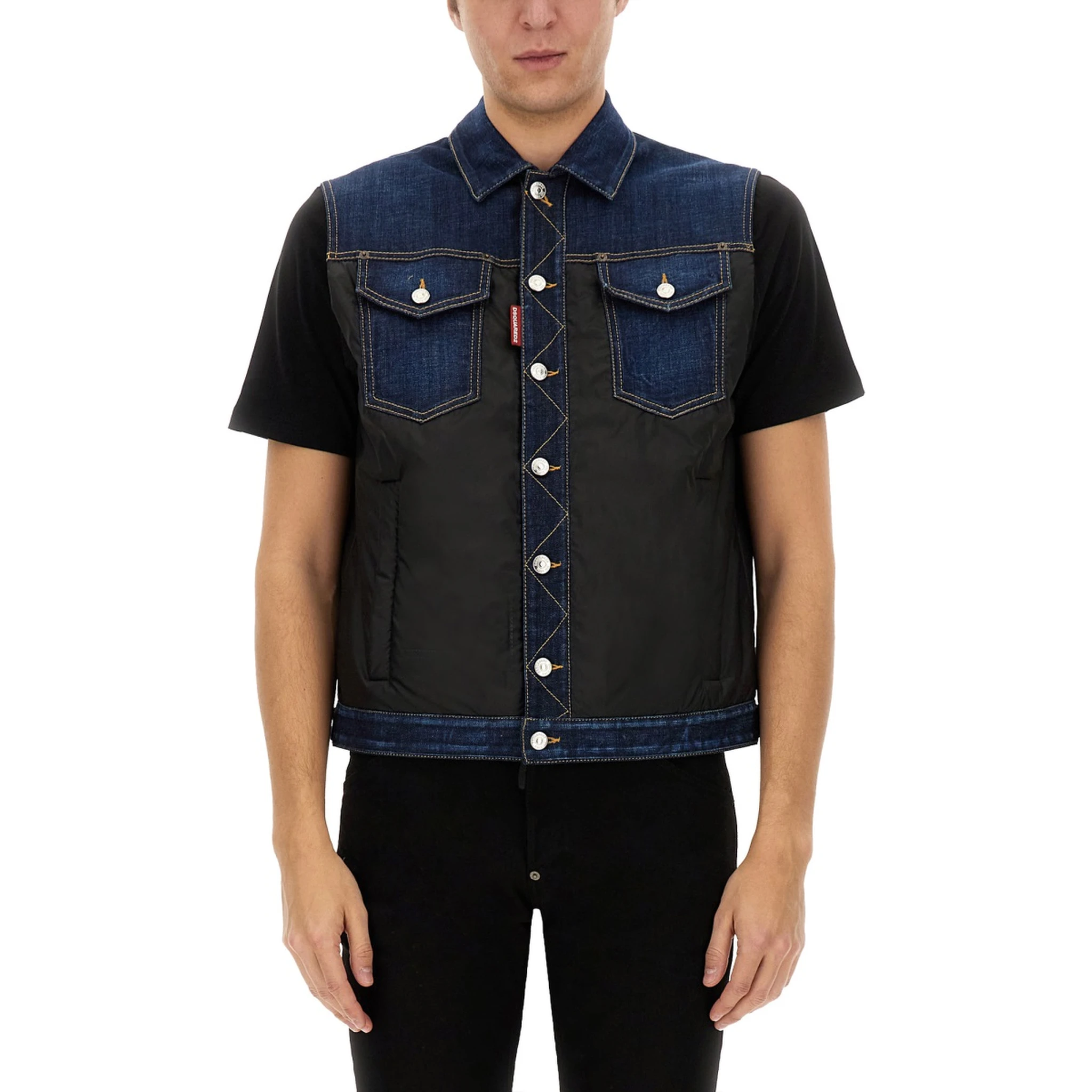 DENIM PUFFER VEST