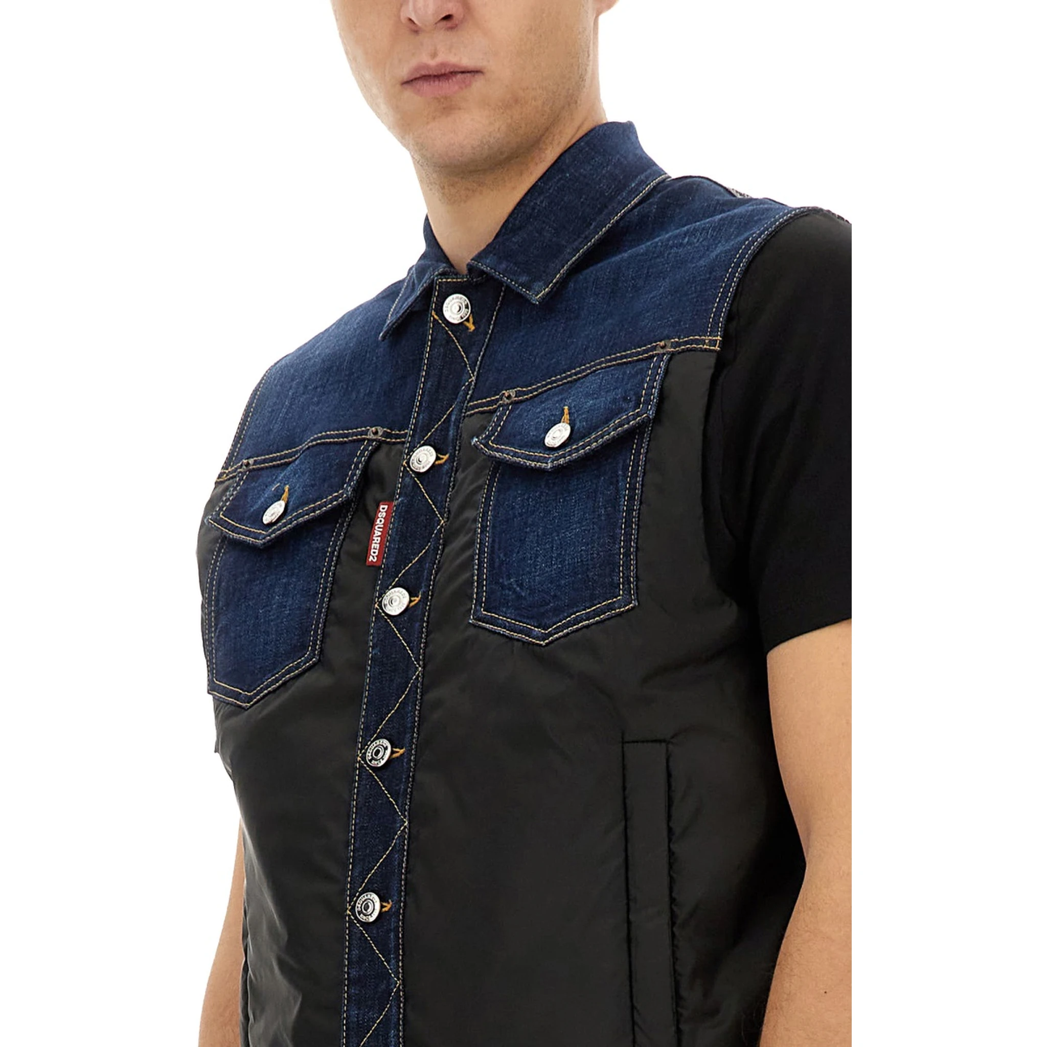 DENIM PUFFER VEST