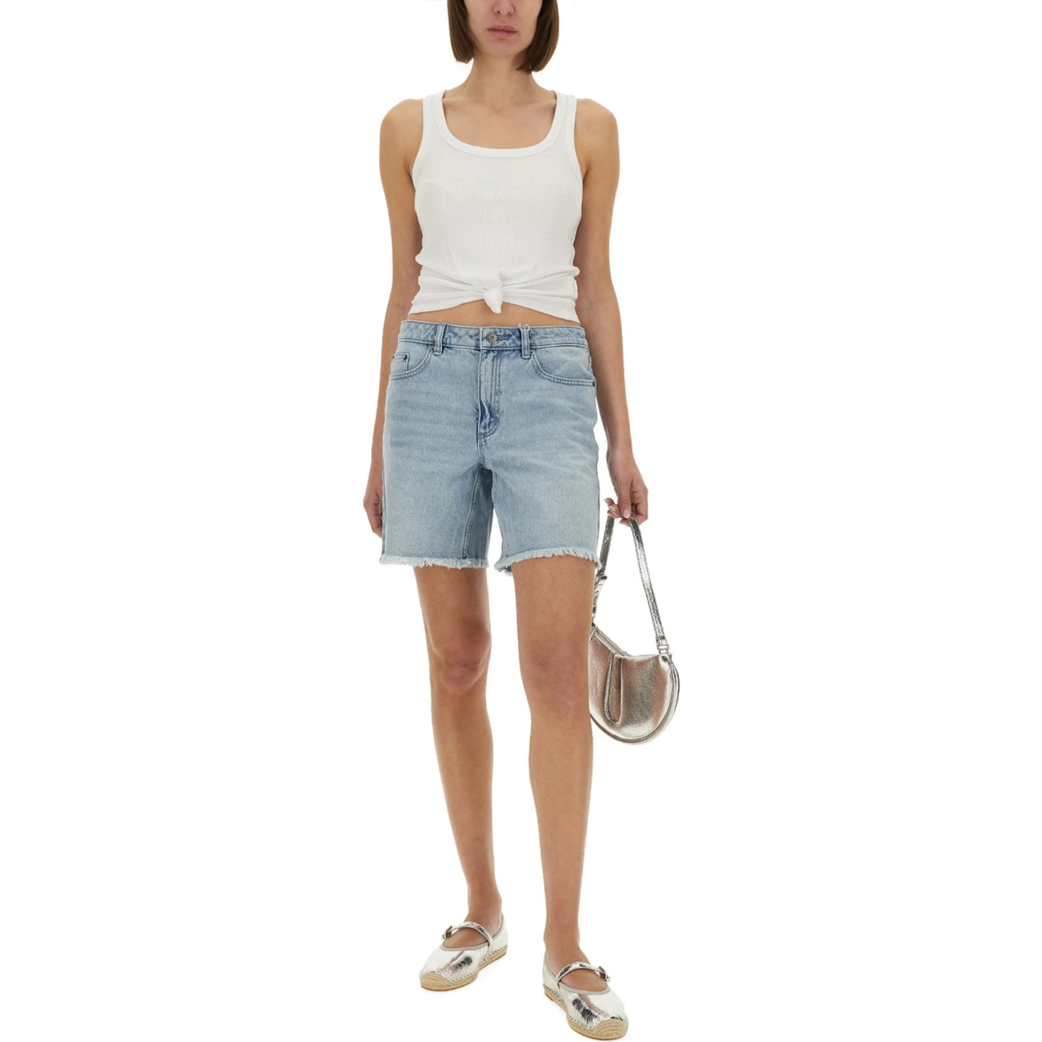 KNIT TANK TOP WITH FRONT LACING