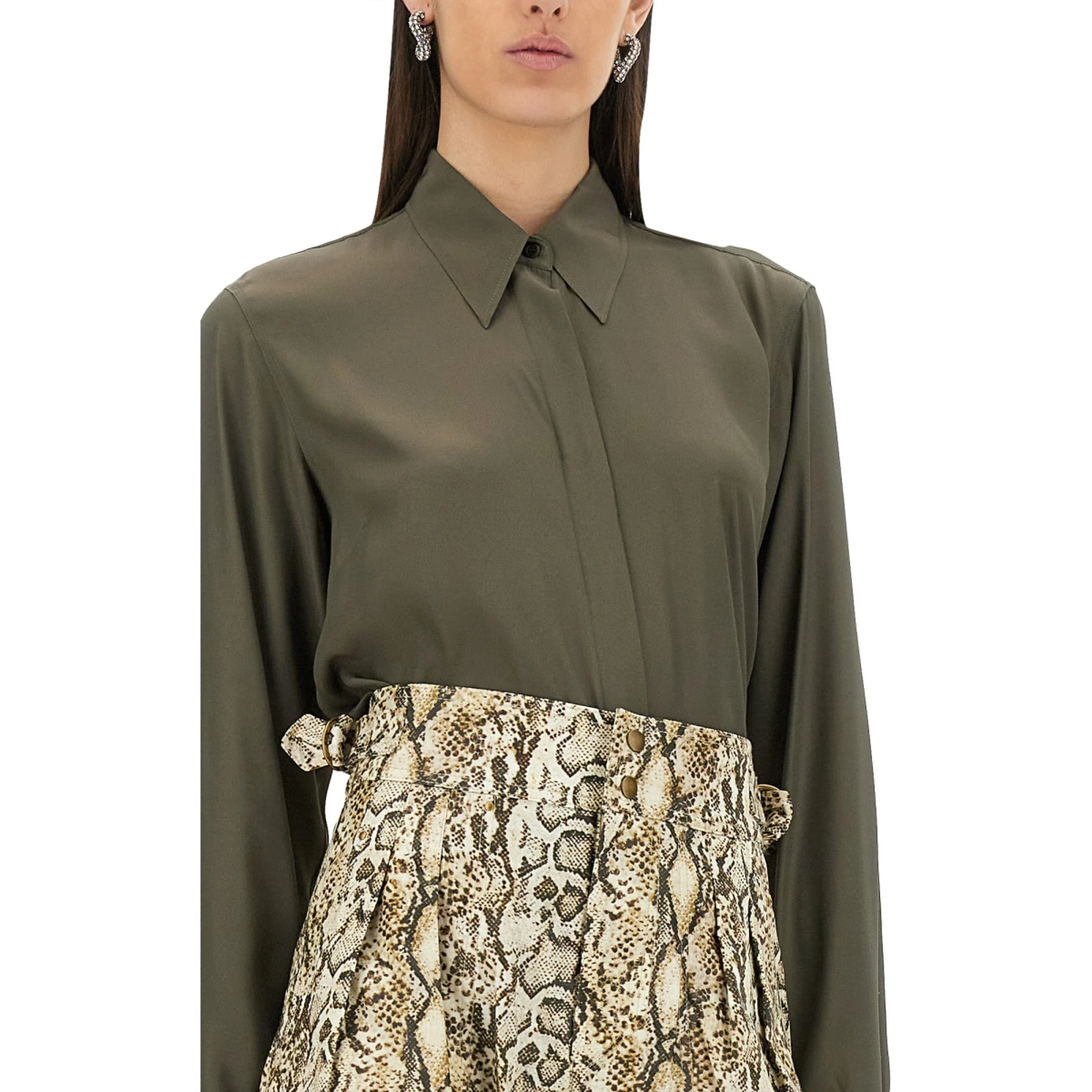 SILK BLEND SATIN SHIRT