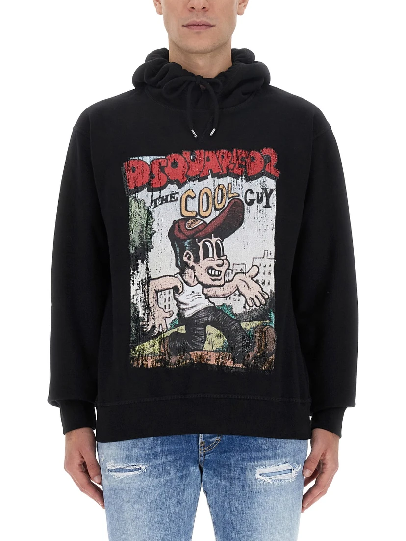 SWEATSHIRT WITH LOGO PRINT