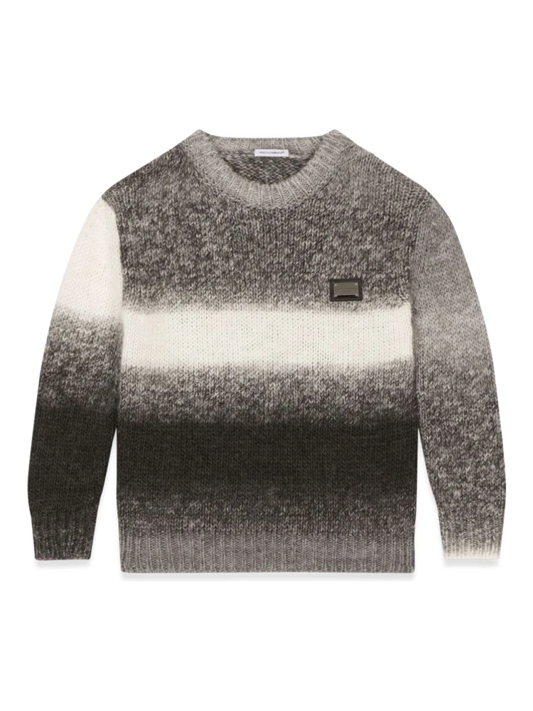 melange crew neck pullover