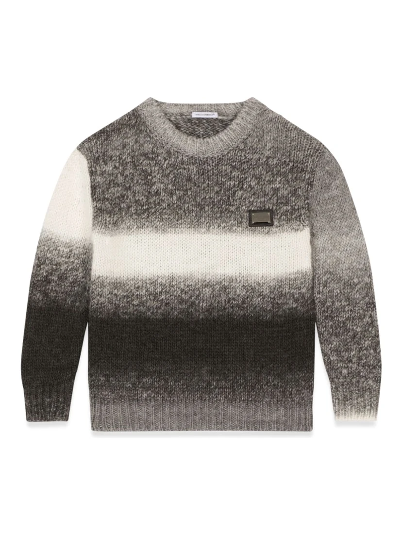 melange crew neck pullover