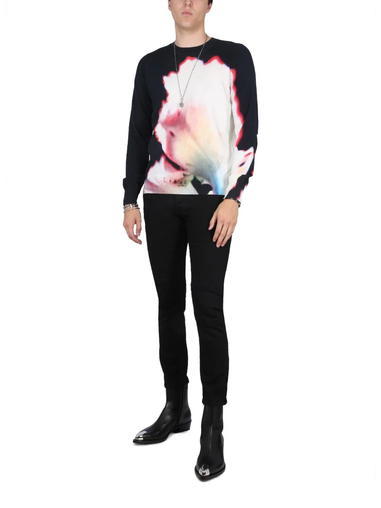 JERSEY WITH SOLARISED FLOWER PRINT alternative