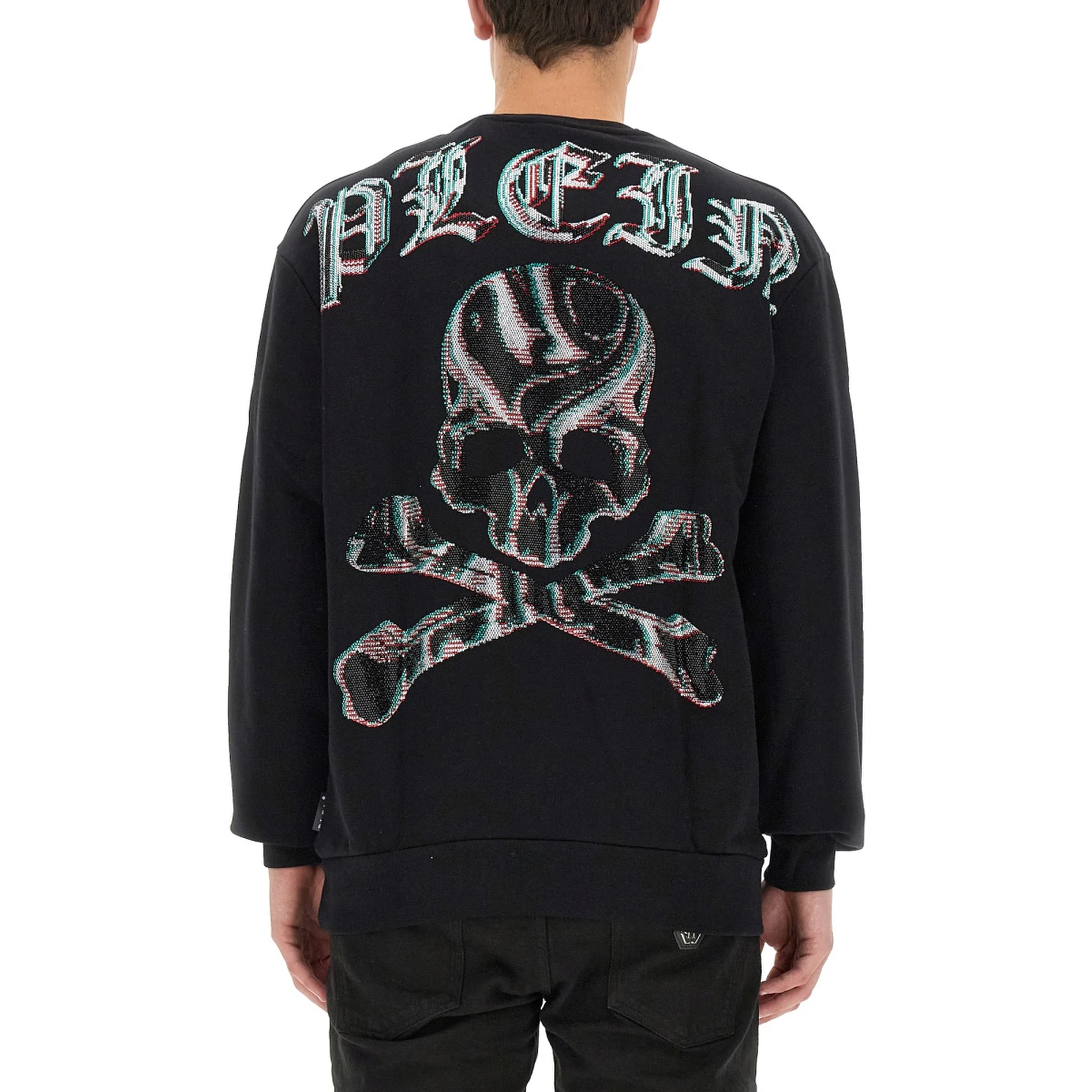 SWEATSHIRT WITH RHINESTONE LOGO