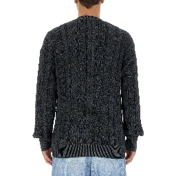 KNIT WITH GREEK BRAID WORK