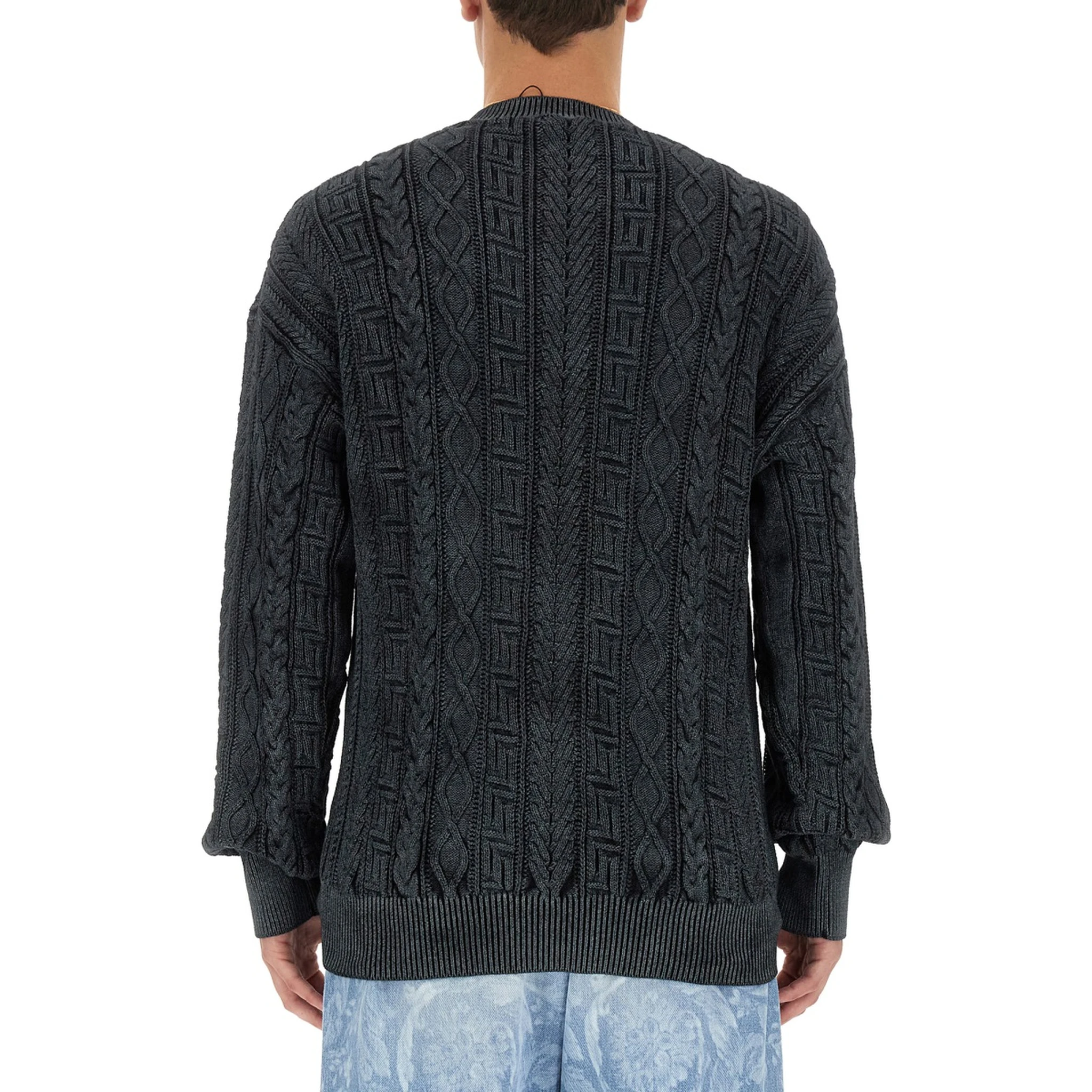 KNIT WITH GREEK BRAID WORK