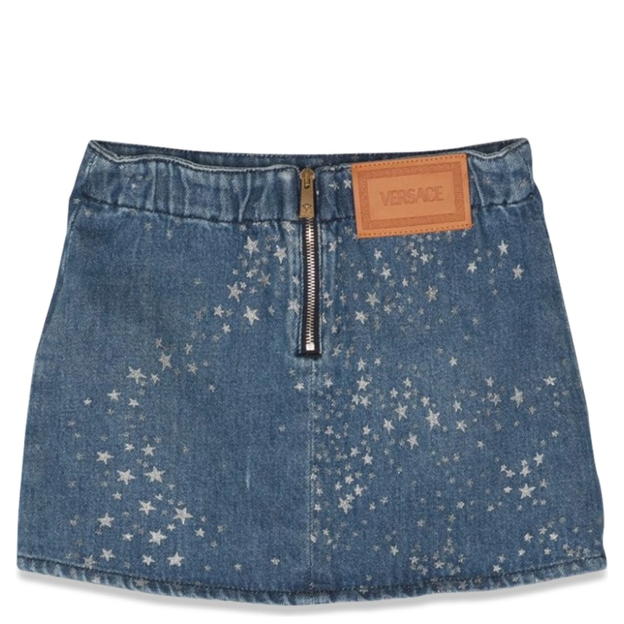 glitter denim skirt