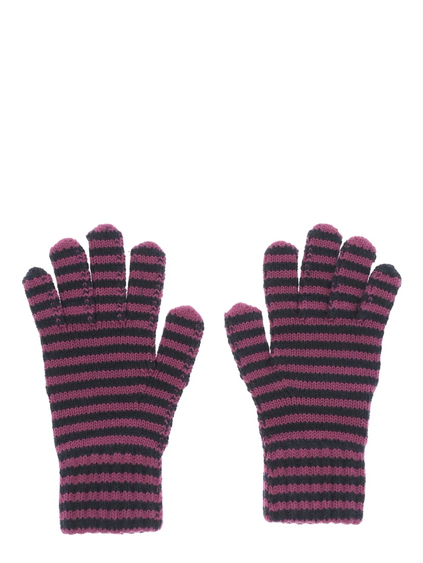 funny friens striped knitted gloves