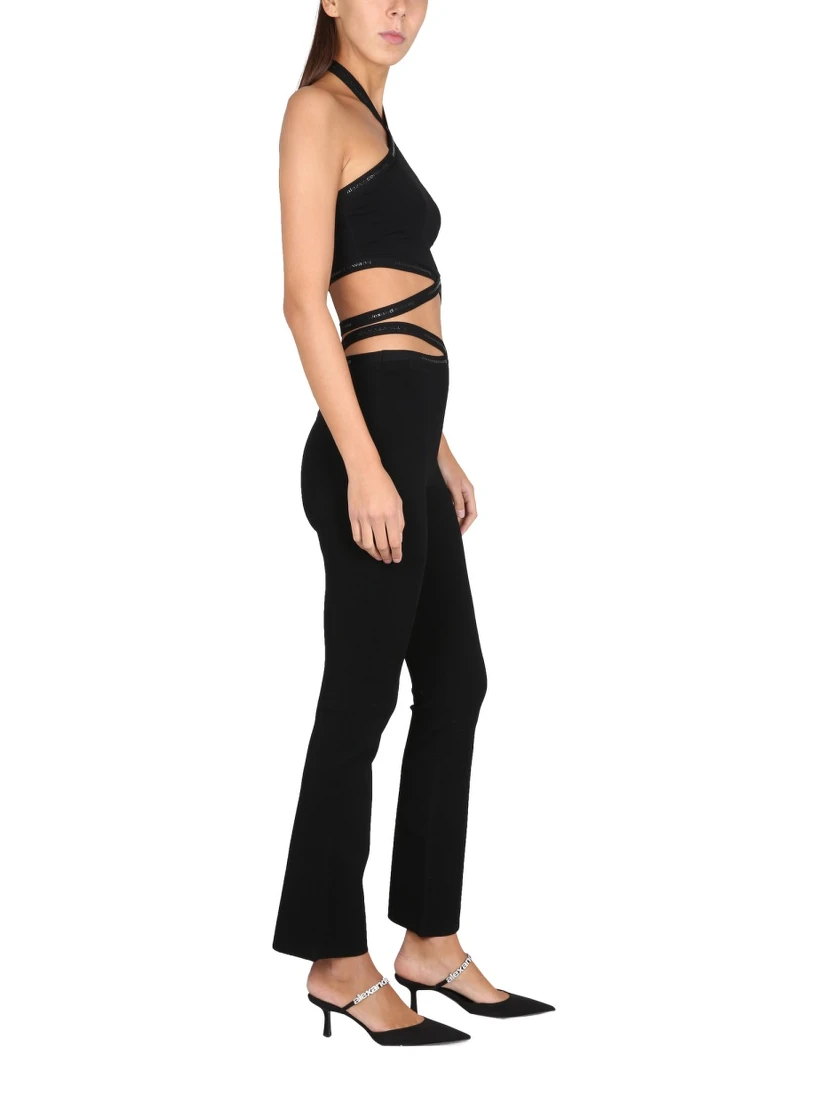 CROSS LEGGINGS WITH LOGO