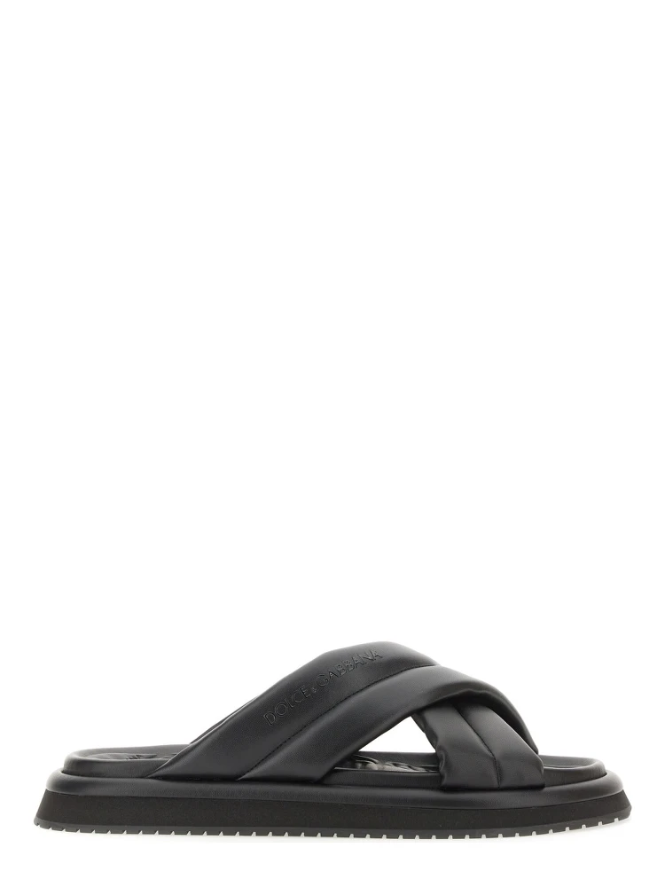 NAPPA EFFECT FABRIC SANDAL