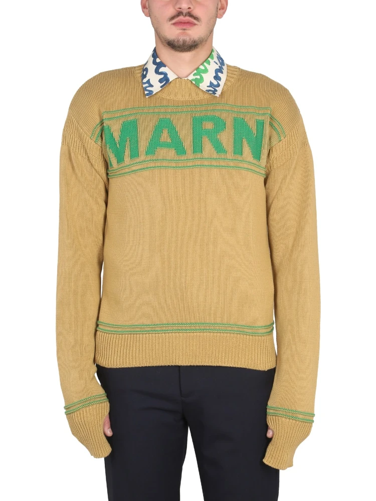 KNIT SWEATSHIRT WITH LOGO