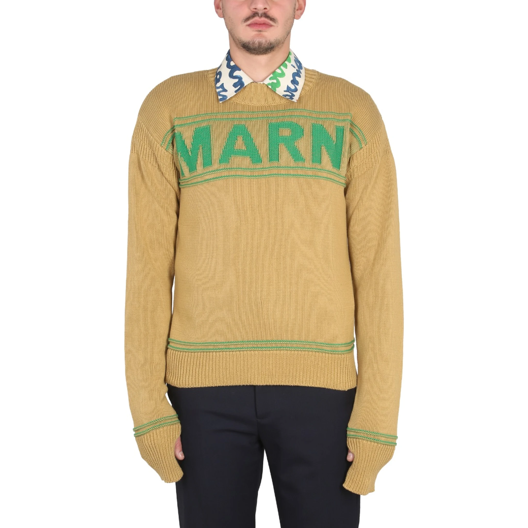 KNIT SWEATSHIRT WITH LOGO