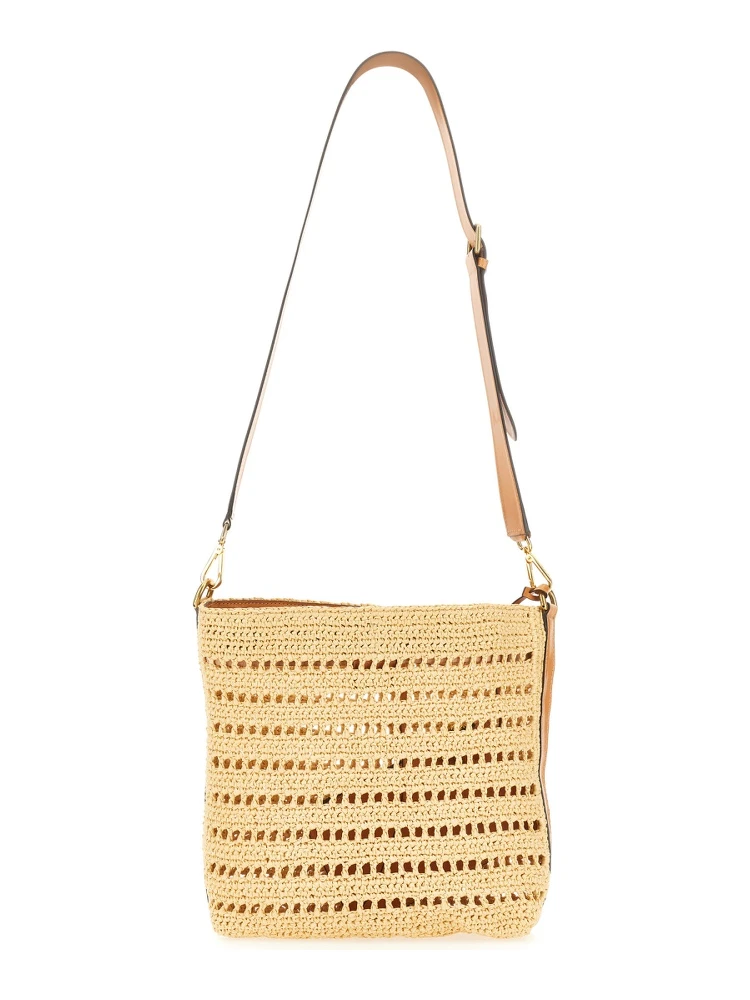 PERFORATED RAFFIA SHOULDER BAG alternative