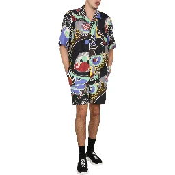 PSYCHEDELIC PRINT BERMUDA SHORTS