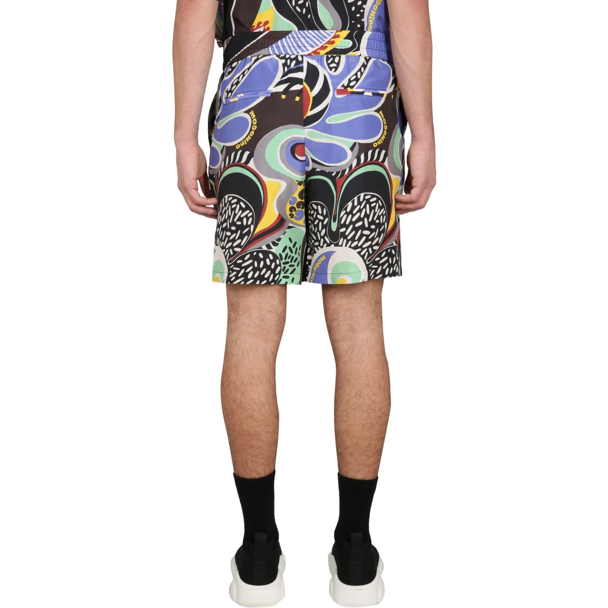 PSYCHEDELIC PRINT BERMUDA SHORTS