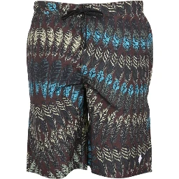 LOGO PRINT BOXER SWIMSUIT
