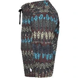 LOGO PRINT BOXER SWIMSUIT