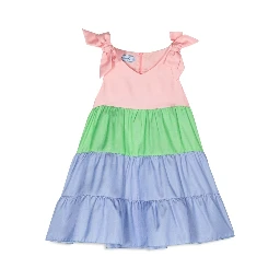 multicolor satin dress
