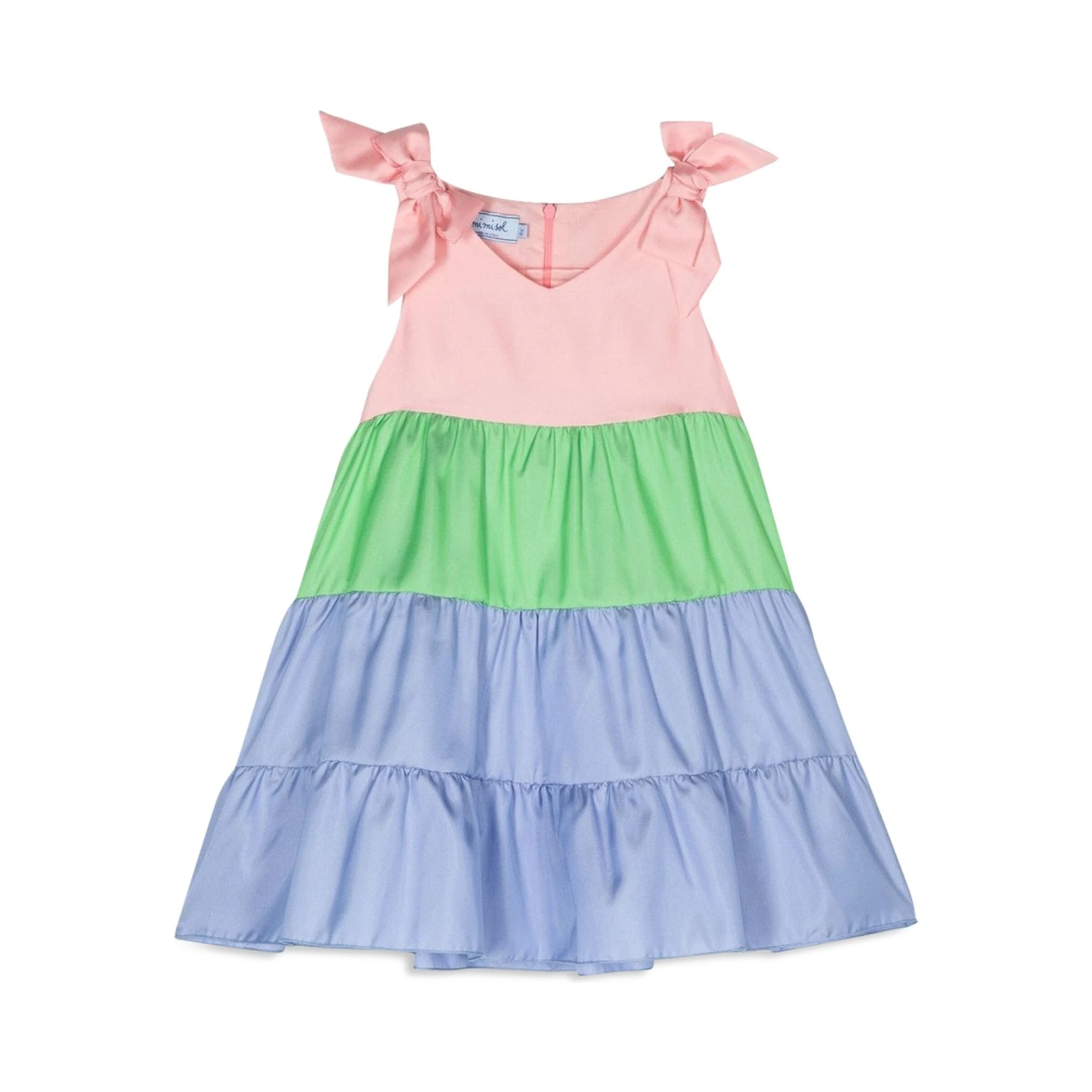 multicolor satin dress