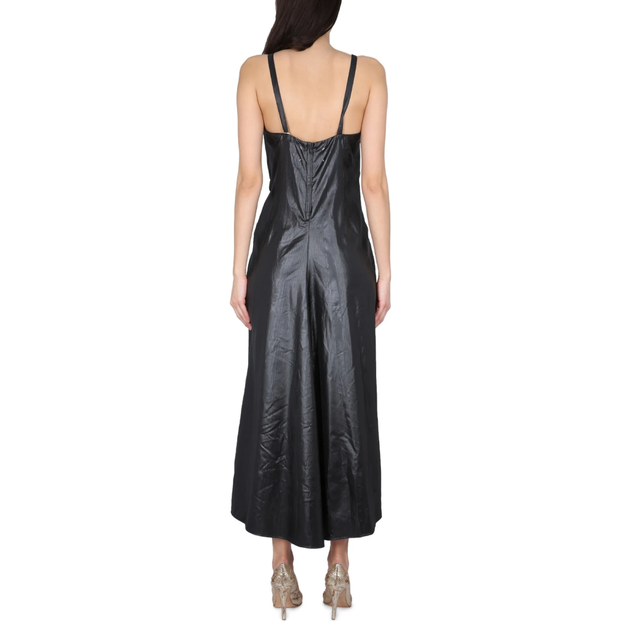 MOIRÉ POLYESTER DRESS