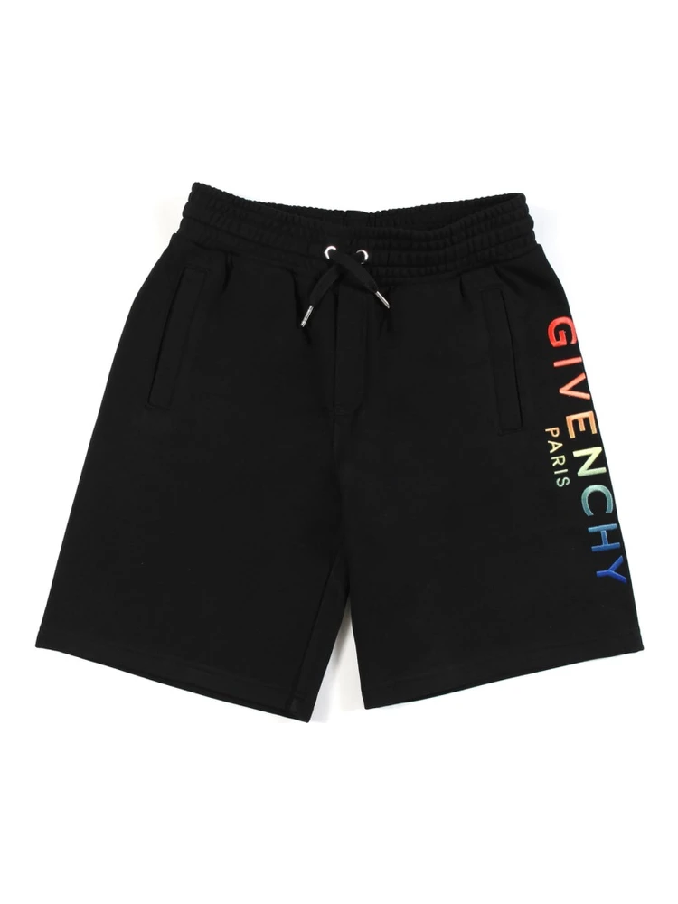multicolor side logo bermuda shorts